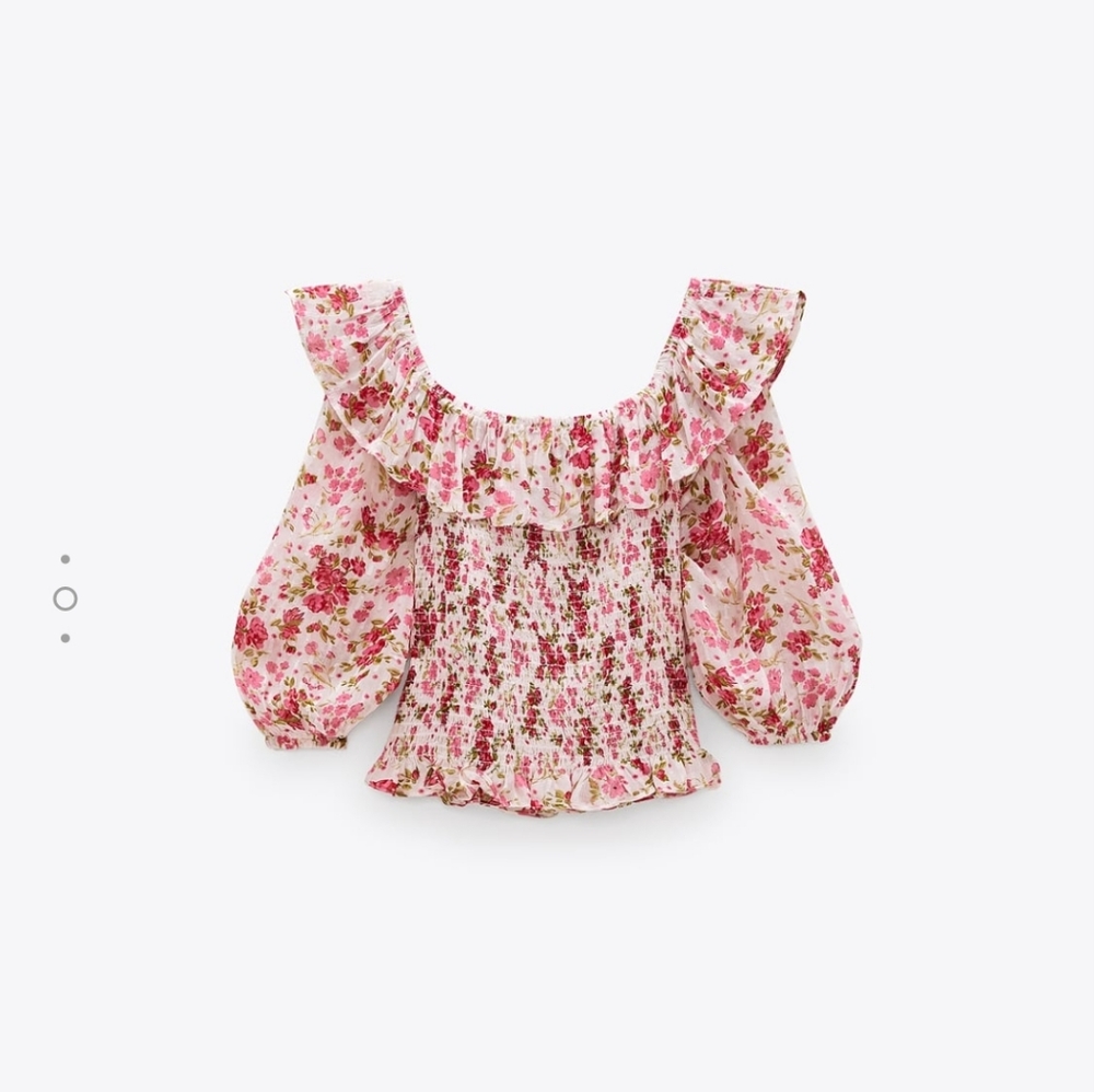 Zara printed flower top - Picture 3 of 4